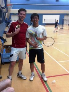 Summer Singles winner David Doan (right) with runner-up Nick Abitabile (left)